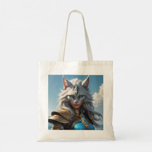 Wicked Blue Eyed Cat Tote Bag