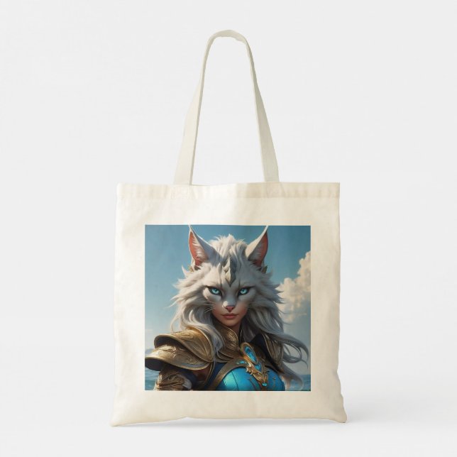 Wicked Blue Eyed Cat Tote Bag (Back)