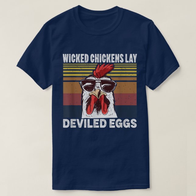 Wicked Chickens Lay Deviled Eggs Costume Halloween T-Shirt (Design Front)