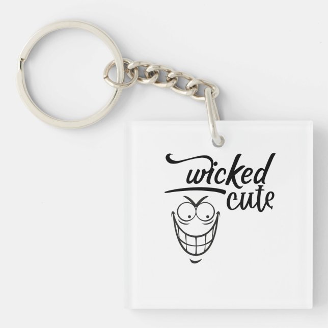 wicked cute design  key ring (Front)