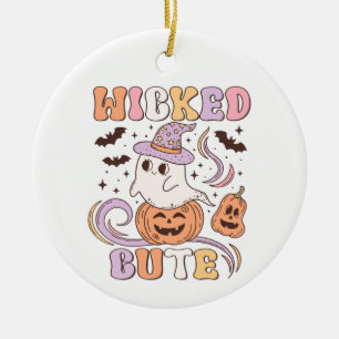 Wicked Cute Halloween Ceramic Ornament