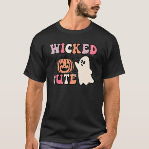Wicked Cute Halloween Ghoul Spooky Vibes Retro Gho T-Shirt