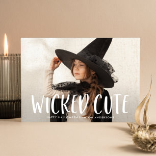 Wicked Cute Halloween Photo Holiday Card