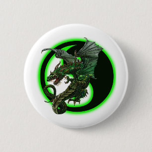 Wicked Dragon Design 6 Cm Round Badge