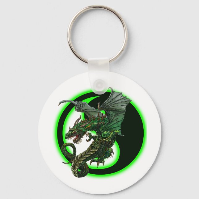Wicked Dragon Design Key Ring (Front)