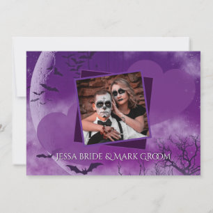 Wicked Fun Halloween Love Moon Save the Date Photo