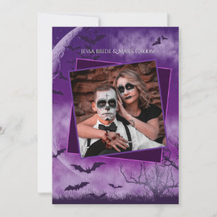 Wicked Fun Halloween Love Moon Save the Date Photo