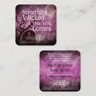 Wicked Fun Halloween Wedding Mini Cards