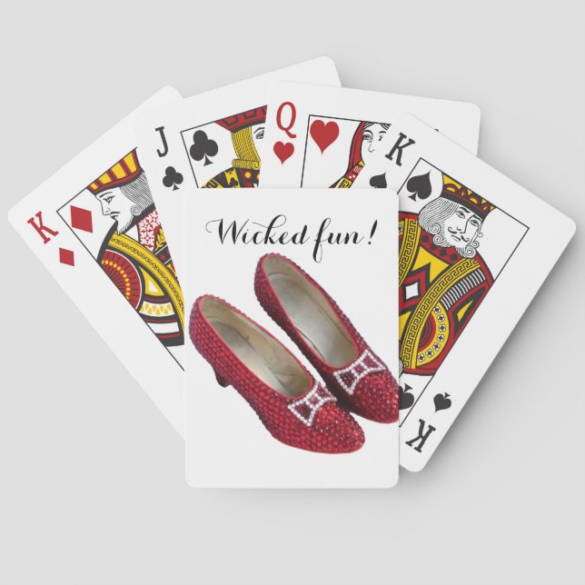 Wicked Fun Ruby Red Slippers Shoes playing cards! Cards (Back)