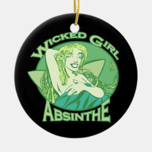 Wicked Girl Absinthe Ceramic Tree Decoration