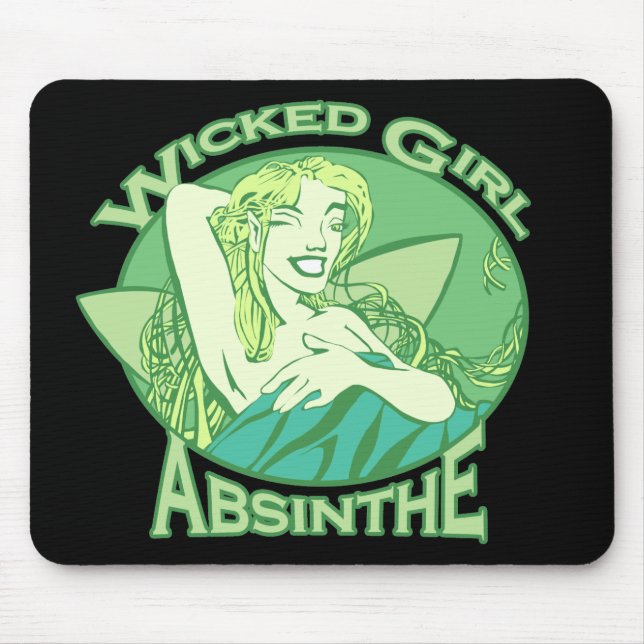 Wicked Girl Absinthe Mouse Pad (Front)