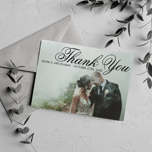 Wicked Halloween Black Orange Thank You Card