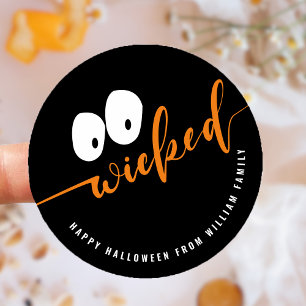 Wicked Halloween Favour Treat Bag Classic Round Sticker