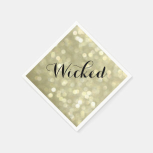 Wicked in Gold Halloween Napkin