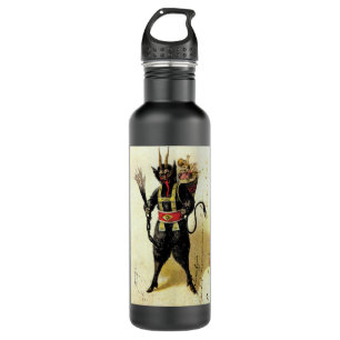 Wicked Krampus Scary Demon Holiday Christmas Xmas 710 Ml Water Bottle