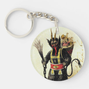 Wicked Krampus Scary Demon Holiday Christmas Xmas Key Ring