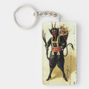 Wicked Krampus Scary Demon Holiday Christmas Xmas Key Ring