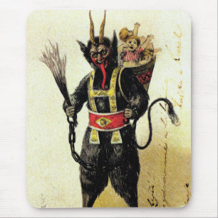 Wicked Krampus Scary Demon Holiday Christmas Xmas Mouse Pad
