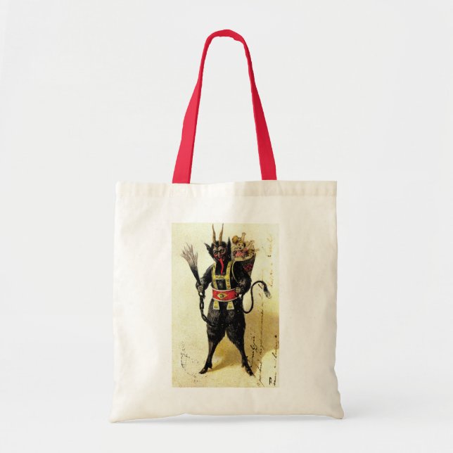 Wicked Krampus Scary Demon Holiday Christmas Xmas Tote Bag (Front)