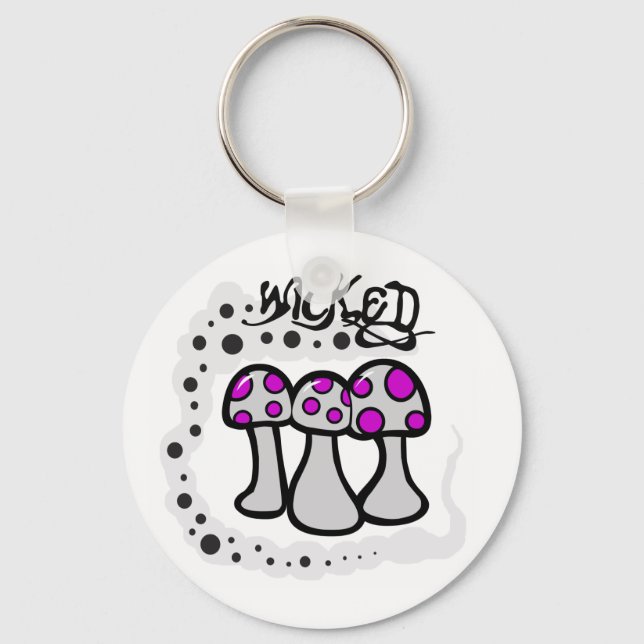 Wicked Mushroom Key Ring (Front)