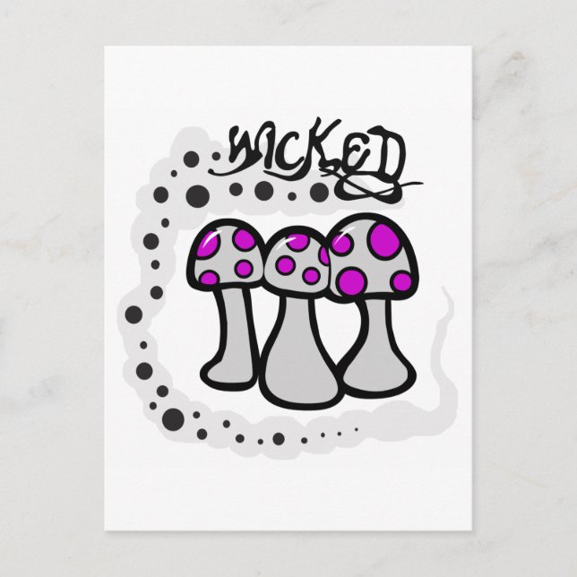 Wicked Mushroom Postcard (Front)