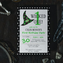 Wicked One Green Halloween First Birthday