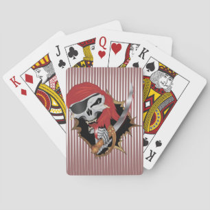Wicked Pirate Skull Playing Cards
