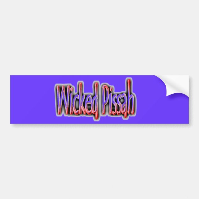 Wicked Pissah! Bumper Sticker (Front)