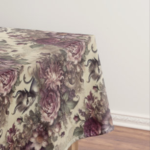 Wicked Plum Petals – Gothic Medium Pattern Tablecloth