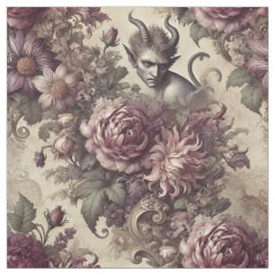 Wicked Plum Petals – Gothic Statement Tile Fabric