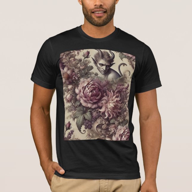 Wicked Plum Petals – Gothic Wearable Art T-Shirt (Front)