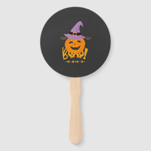 Wicked Pumpkin Hand Fan