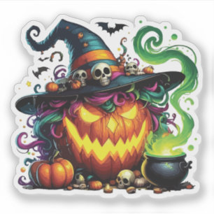 Wicked Pumpkin Witch Cauldron