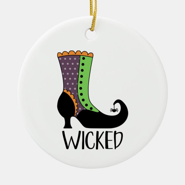 Wicked Shoe Ceramic Ornament (Front)