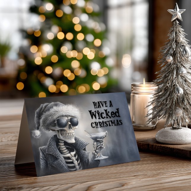 Wicked Skeleton Christmas Holiday Card (Creator Uploaded)