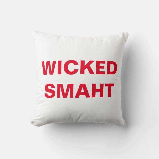 Wicked Smaht Throw Pillow (Front)