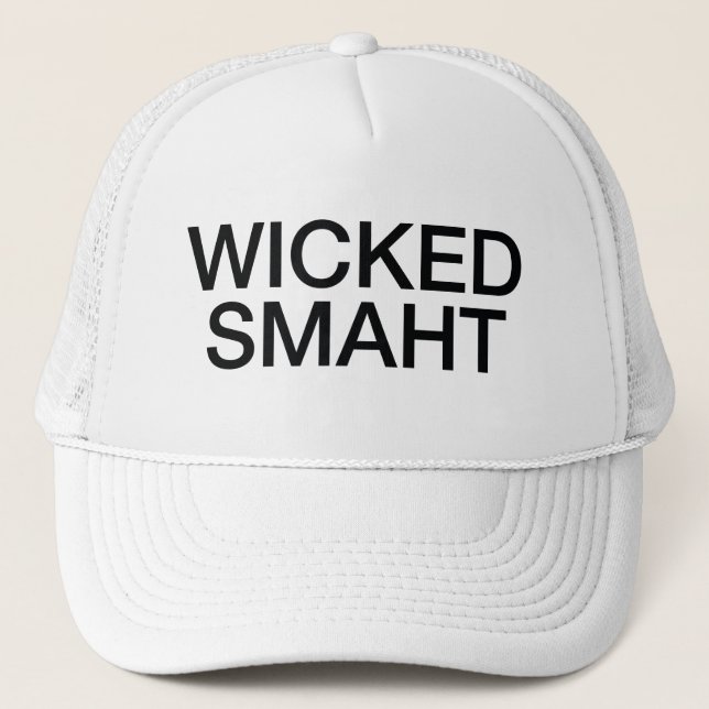 Wicked Smaht Trucker Hat (Front)