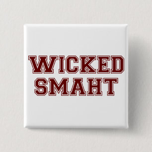 Wicked Smart (Smaht) College Boston 15 Cm Square Badge