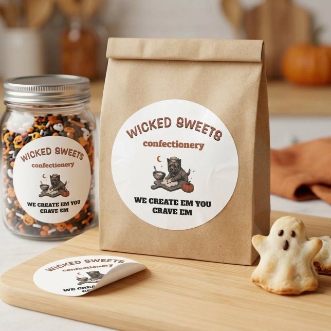 - Wicked Sweets Round Packaging Classic Round Sticker (Creator Uploaded)