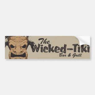 Wicked Tiki Bar Car Bumper Sticker