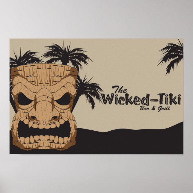 Wicked Tiki Bar Poster (Front)