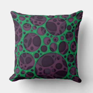 Wicked Trippy Abstract Slime Holes Design Pattern Cushion