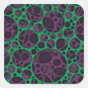 Wicked Trippy Abstract Slime Holes Design Pattern Square Sticker