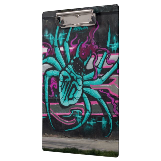 Wicked Turquoise Spider Clipboard (Left)
