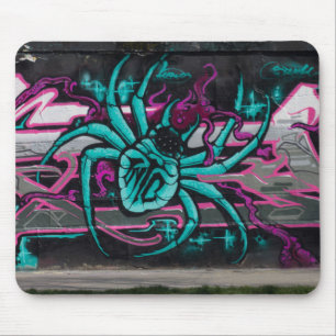 Wicked Turquoise Spider Mouse Pad