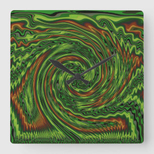 Wicked Twist Square Wall Clock