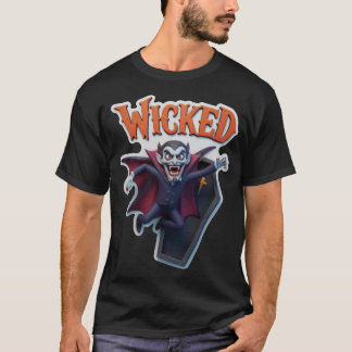 Wicked vampire emerging from coffin T-Shirt
