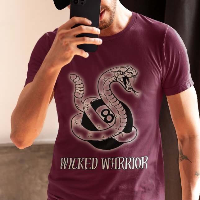 Wicked Warrior 8 Ball Snake Tee T-Shirt (Creator Uploaded)