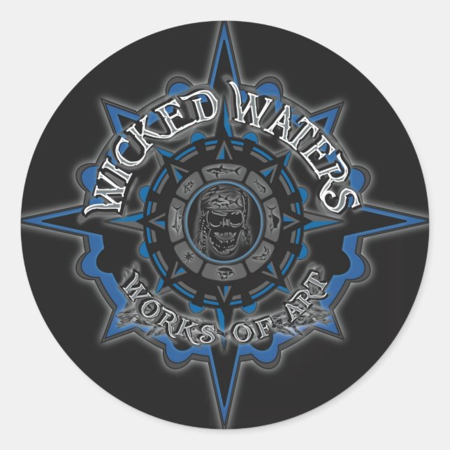 Wicked Waters Main Logo Classic Round Sticker (Front)