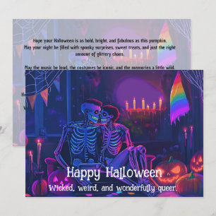 🌈🎃Wicked, Weird & Wonderfully Queer LGBT card